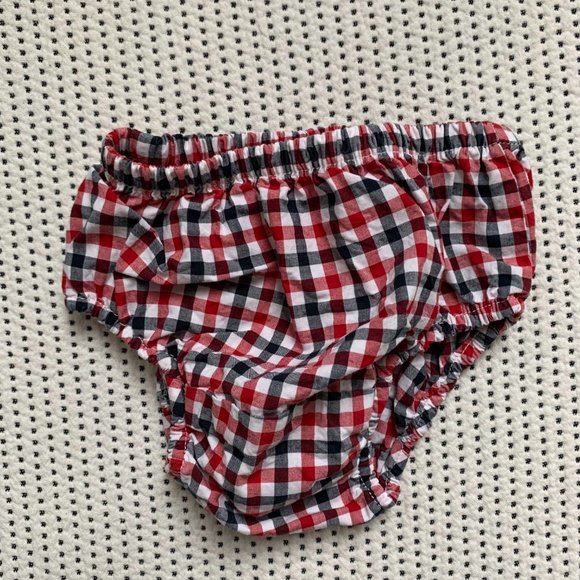 Baby Gap Red White and Blue Checked Dress with Bloomers | 0-3m - Picture 5 of 6